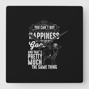 Goat Lover You Cant Buy Happiness Square Wall Clock