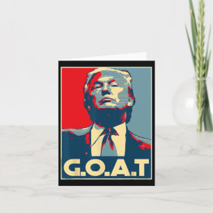 Goat Middle Finger Election 2024 Republican Poster Card