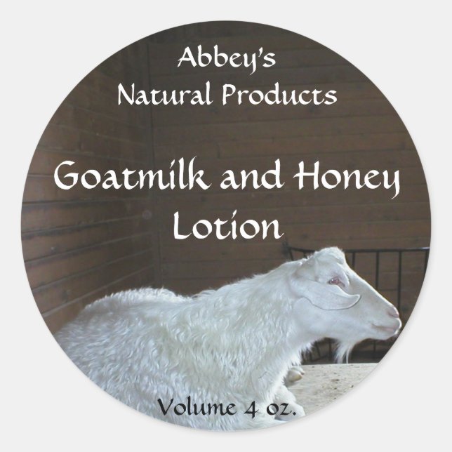 Goat Milk Bath Products Label (Front)