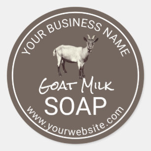 Goat Milk Soap Happy Farm Animal Handmade Classic Round Sticker