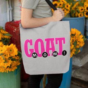 GOAT MOM! - Cute For Mom Graphic Print Tote Bag