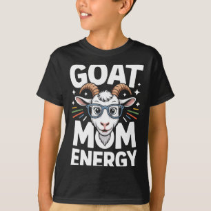 Goat Mom Energy Gles Spectacle Fun Comfort Colors  T-Shirt