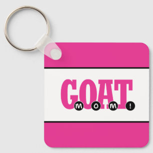 "GOAT MOM!" Graphic Print Keychain