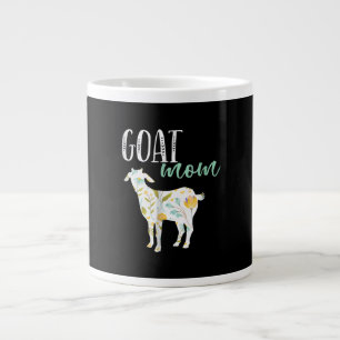 Goat Mum Floral Pet Goat Owner Large Coffee Mug