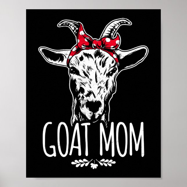 Goat Mum Mama Bandanna Poster (Front)