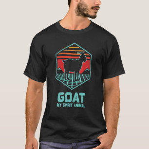 Goat My Spirit Animal Retro Vintage 80s Retrowave T-Shirt