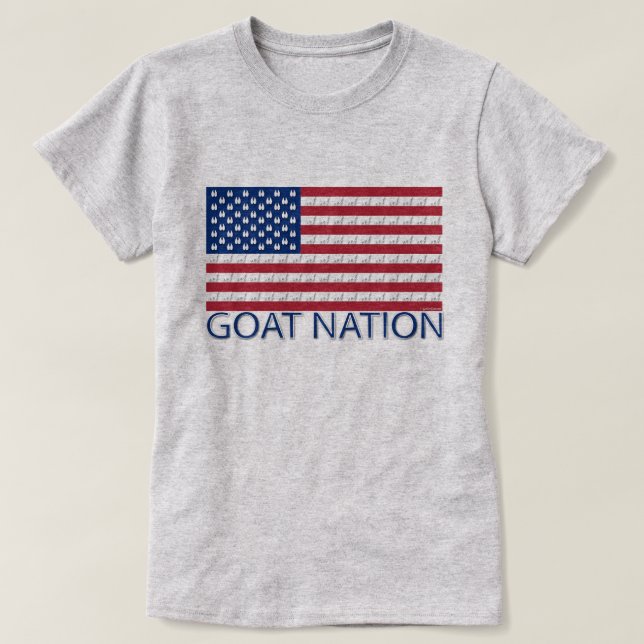 GOAT NATION The American Goat  GetYerGoat™ T-Shirt (Design Front)
