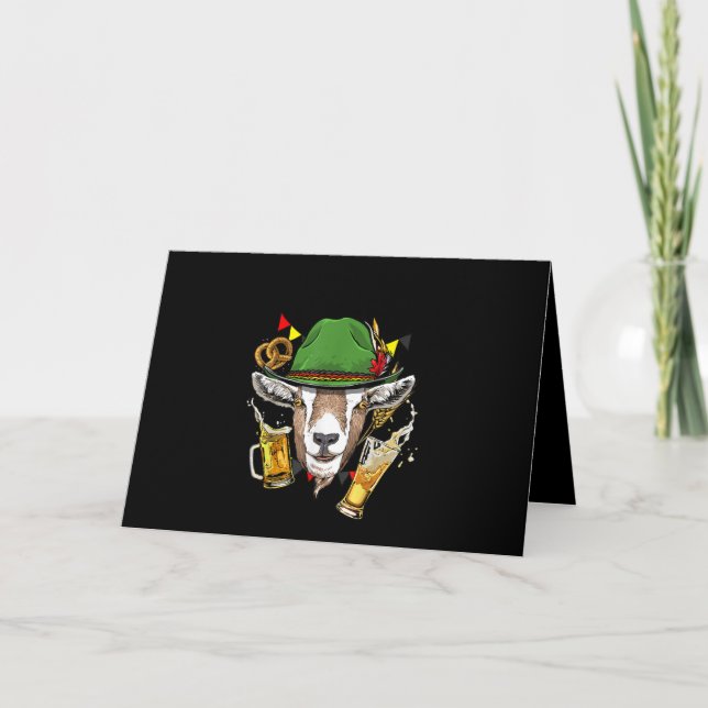 Goat Oktoberfest Lederhosen Costume Gift Card (Front)