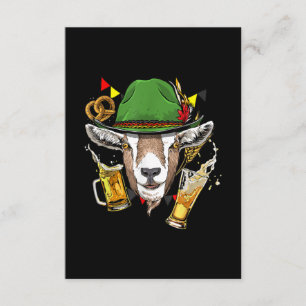 Goat Oktoberfest Lederhosen Costume Gift Enclosure Card