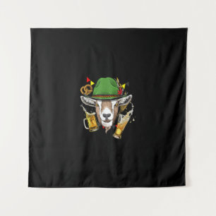 Goat Oktoberfest Lederhosen Costume Gift Tapestry