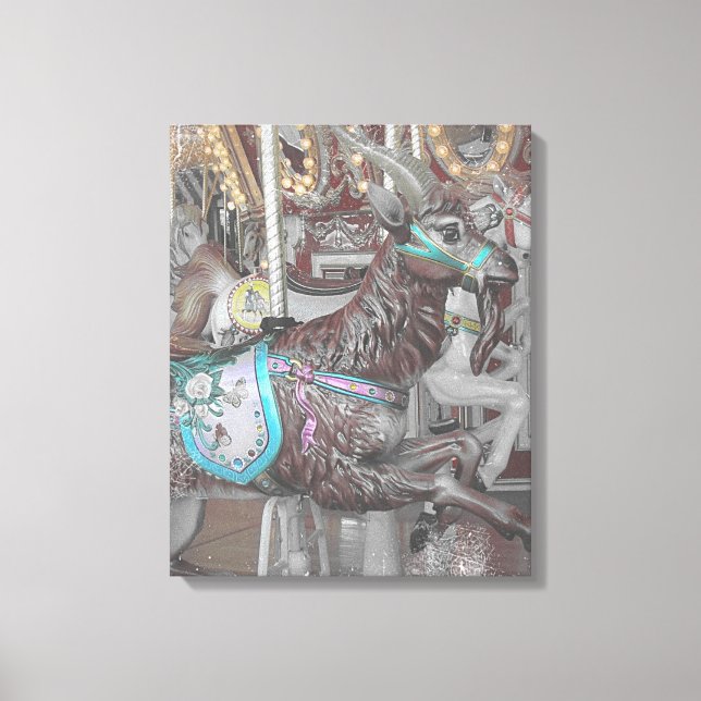 Goat On the Merry-Go-Round Canvas Print (Front)