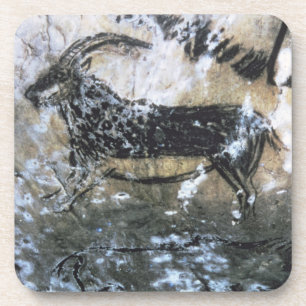 Goat or Chamois, rock painting in the Black Room, Coaster