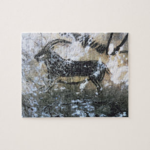 Goat or Chamois, rock painting in the Black Room, Jigsaw Puzzle