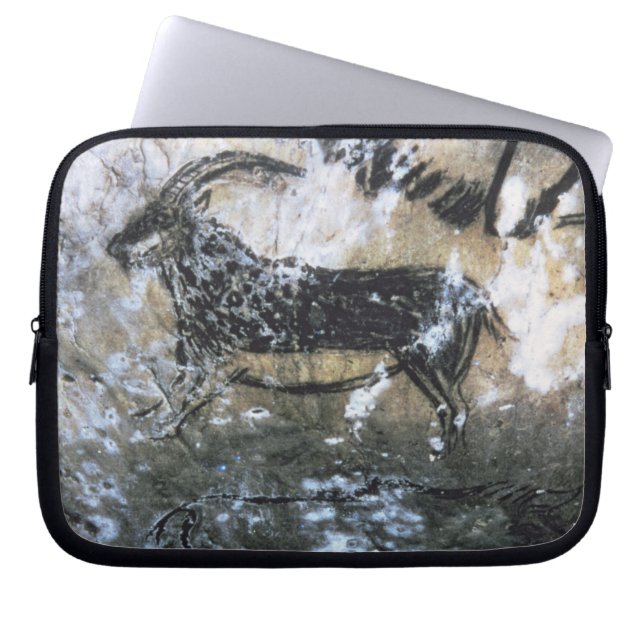 Goat or Chamois, rock painting in the Black Room, Laptop Sleeve (Front)
