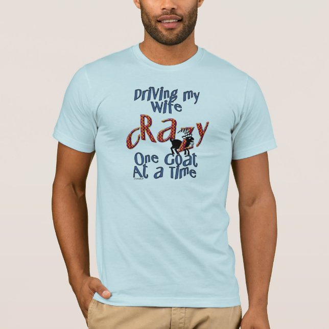 Goat Pet Farm Animal Crazy Wife Goat Dad Husband T-Shirt (Front)