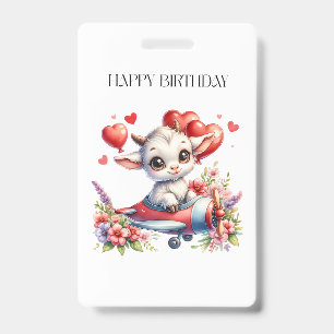 Goat Pilot Birthday ID Badge