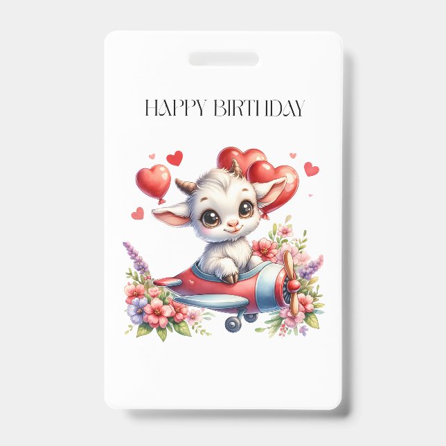 Goat Pilot Birthday ID Badge (Front)