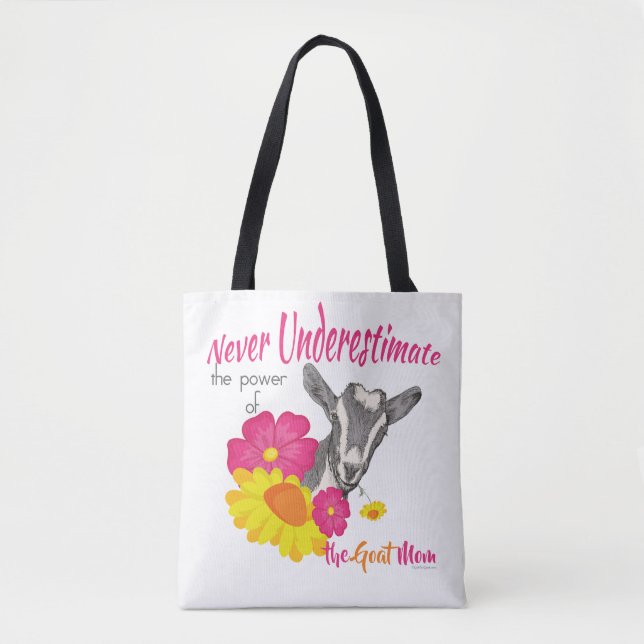GOAT | Power of the GOAT MOM by GetYerGoat Tote Bag (Front)