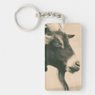 Goat Profile Key Ring