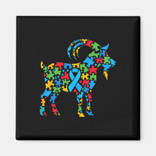 Goat Puzzle Autism Awareness Autistic Womens Mens Magnet