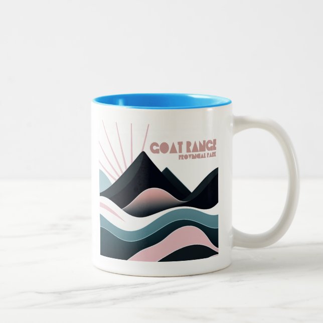 Goat Range Provincial Park Coloured Hills Two-Tone Coffee Mug (Right)