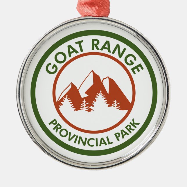 Goat Range Provincial Park Metal Tree Decoration (Front)