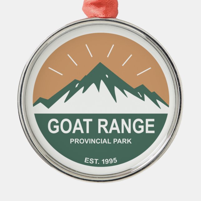 Goat Range Provincial Park Metal Tree Decoration (Front)