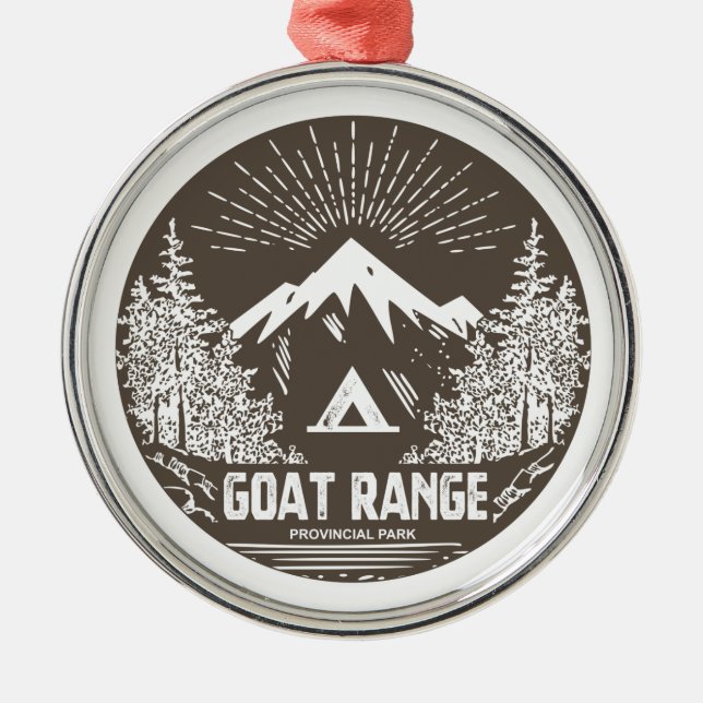 Goat Range Provincial Park Metal Tree Decoration (Front)