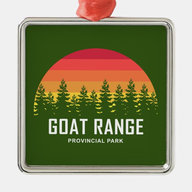 Goat Range Provincial Park Metal Tree Decoration (Front)