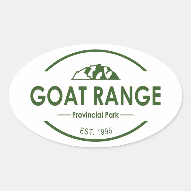 Goat Range Provincial Park Oval Sticker (Front)
