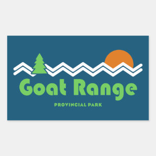 Goat Range Provincial Park Retro Rectangular Sticker