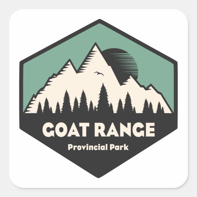 Goat Range Provincial Park Square Sticker (Front)