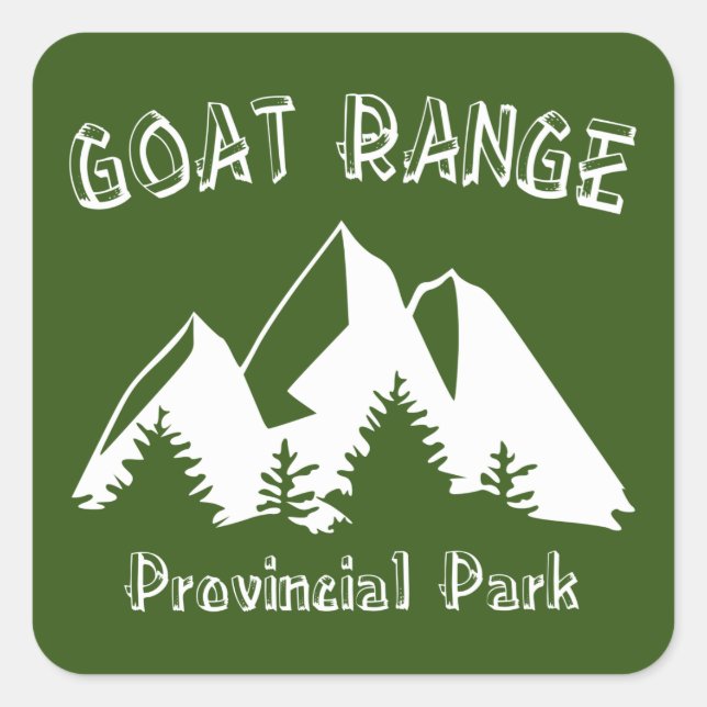 Goat Range Provincial Park Square Sticker (Front)