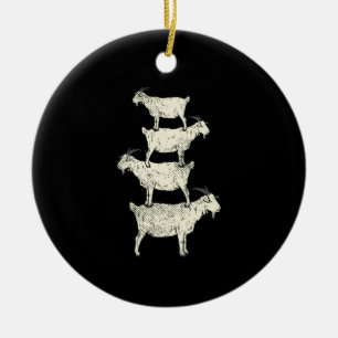 Goat Retro Ceramic Tree Decoration
