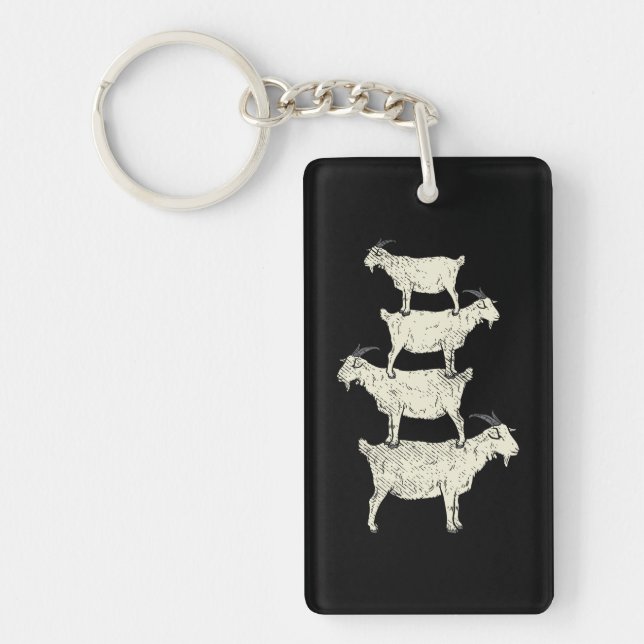 Goat Retro Key Ring (Front)