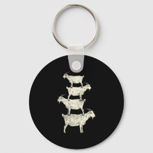 Goat Retro Key Ring