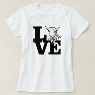 GOAT   Retro L O V E No Horns T-Shirt