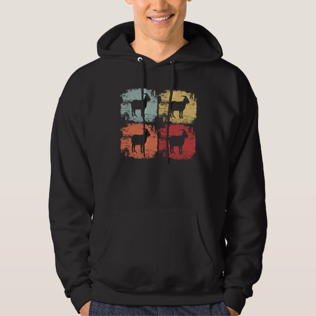 Goat Retro Vintage Hoodie (Front)