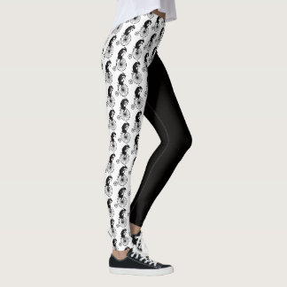 Goat Riding a Bike Leggings