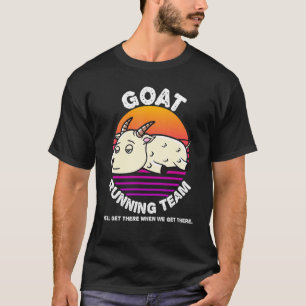 Goat Running Team Kids Men Women T-Shirt