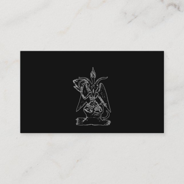 Goat Satan Black Magic Lucifer Occult Gift Business Card (Front)