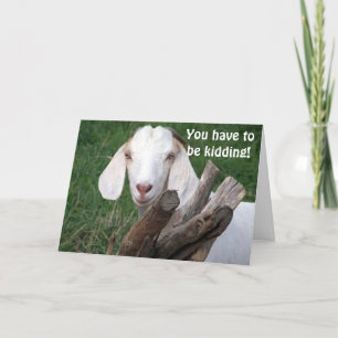 GOAT SAYS-GOT TO BE KIDDING "40th" Card