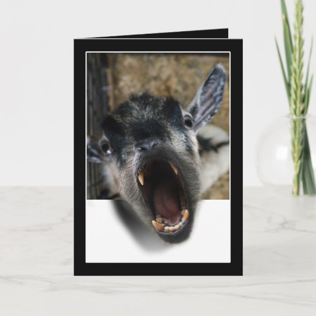 Goat Screaming to Get Out Card (Front)