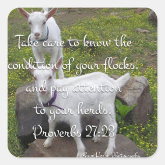 Goat Scripture Sticker