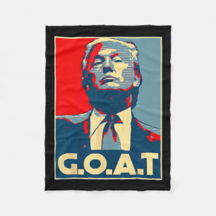 Goat Shirt Republican Conservative Gift Trump 2024 Fleece Blanket