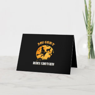 Goat Shotgun Scary Halloween Holiday Card
