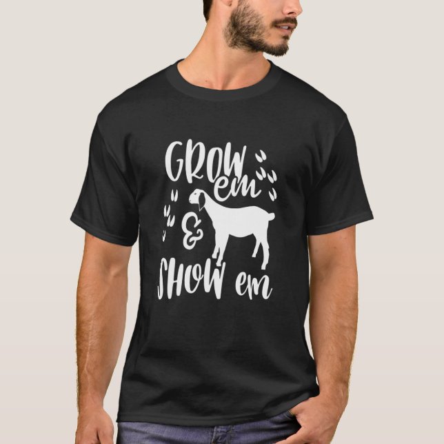 Goat Showing Livestock Show T-Shirt (Front)