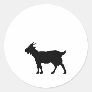 Goat Silhouette Classic Round Sticker