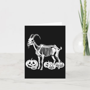 Goat Skeleton Birthday Halloween Mens Womens Kids Card