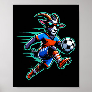 Goat Soccer Byll Boys Kids Poster